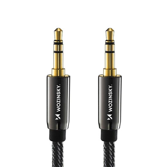 Wozinsky universal mini jack cable 2x AUX cable 3 m black - Cables & Adapters - Cables & Accessories - Techbox