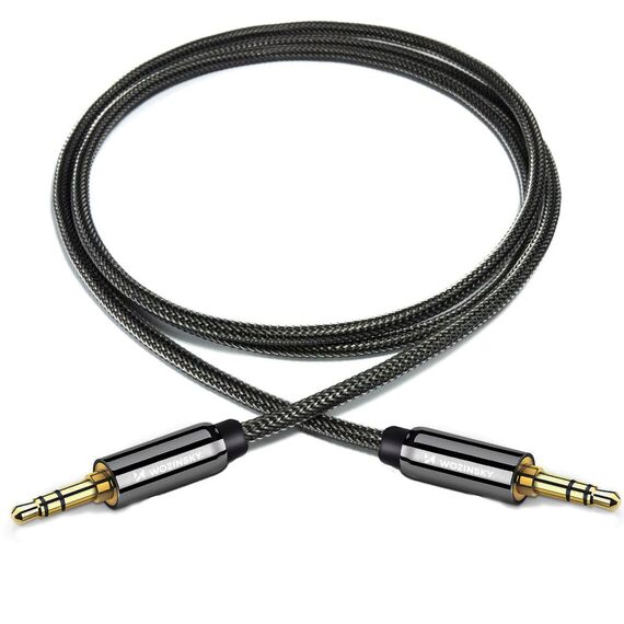 Wozinsky universal mini jack cable 2x AUX cable 3 m black - Cables & Adapters - Cables & Accessories - Techbox