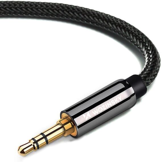 Wozinsky universal mini jack cable 2x AUX cable 3 m black - Cables & Adapters - Cables & Accessories - Techbox