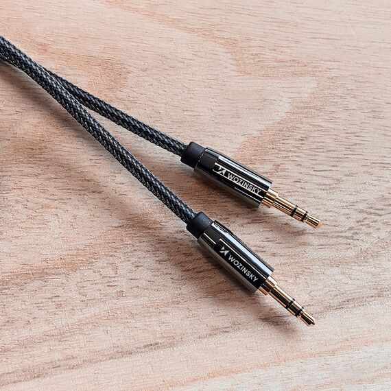 Wozinsky universal mini jack cable 2x AUX cable 3 m black - Cables & Adapters - Cables & Accessories - Techbox