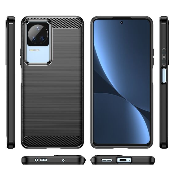 Carbon Case for Xiaomi Poco F4 5G flexible silicone carbon cover black - Uncategorized Cases (2) - Cases - Techbox