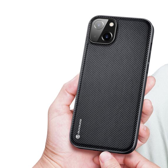 Dux Ducis Fino case cover nylon covered iPhone 14 Plus black | Techbox