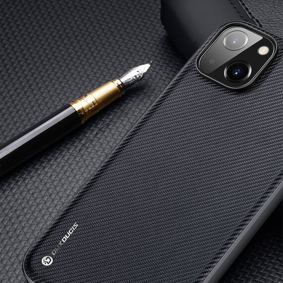 Dux Ducis Fino case cover nylon covered iPhone 14 Plus black | Techbox