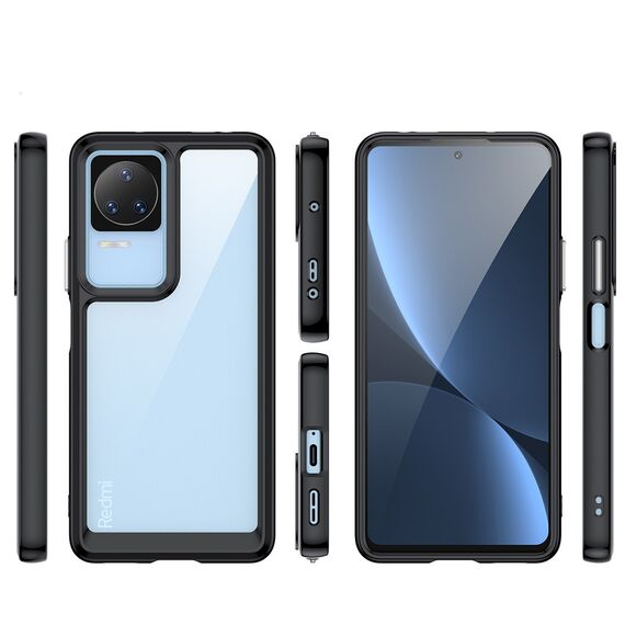 Outer Space Case for Xiaomi Poco F4 5G cover with a flexible frame blue | Techbox