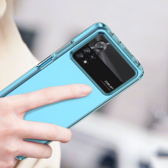 Outer Space Case for Xiaomi Poco X4 Pro 5G cover with a flexible frame blue | Techbox