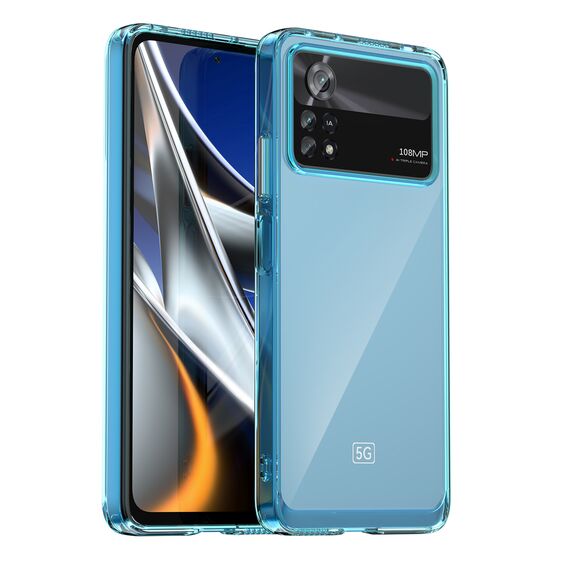 Outer Space Case for Xiaomi Poco X4 Pro 5G cover with a flexible frame blue | Techbox