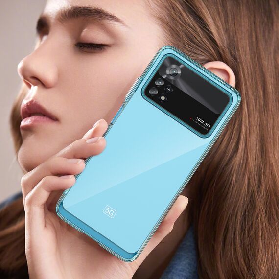 Outer Space Case for Xiaomi Poco X4 Pro 5G cover with a flexible frame blue | Techbox
