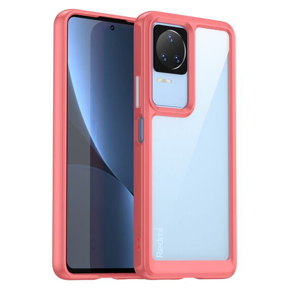 Outer Space Case Xiaomi Poco F4 5G cover with a flexible frame red | Techbox