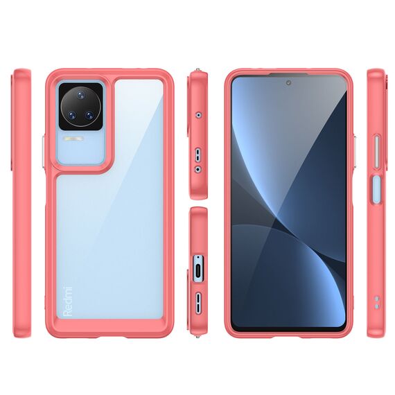 Outer Space Case Xiaomi Poco F4 5G cover with a flexible frame red | Techbox