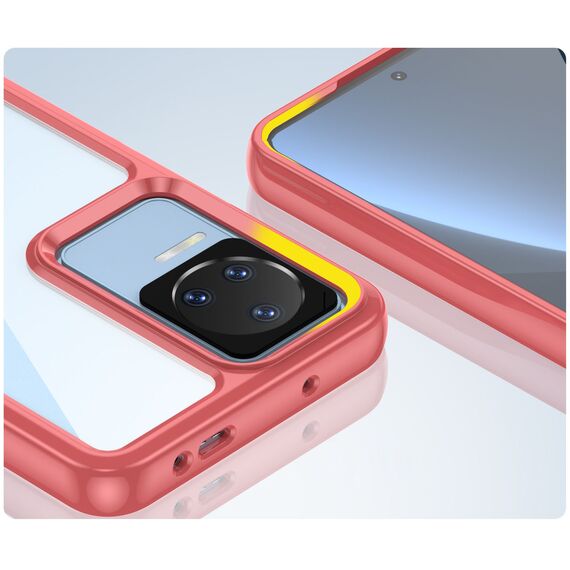 Outer Space Case Xiaomi Poco F4 5G cover with a flexible frame red | Techbox