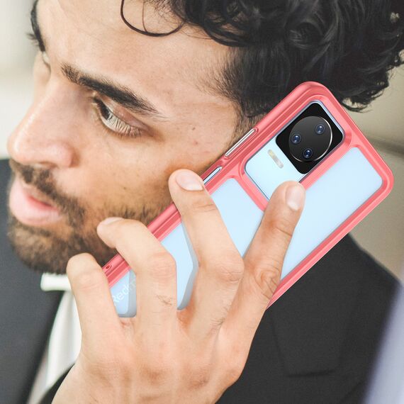 Outer Space Case Xiaomi Poco F4 5G cover with a flexible frame red | Techbox