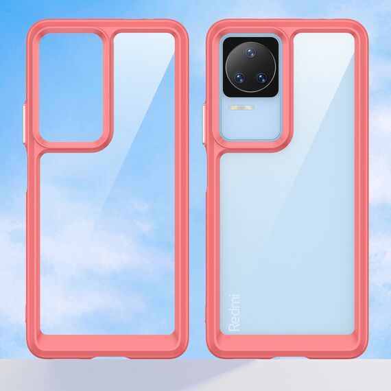Outer Space Case Xiaomi Poco F4 5G cover with a flexible frame red | Techbox