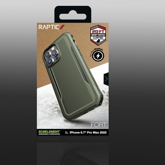 Raptic X-Doria Fort Case iPhone 14 Pro Max with MagSafe armored cover green | Techbox