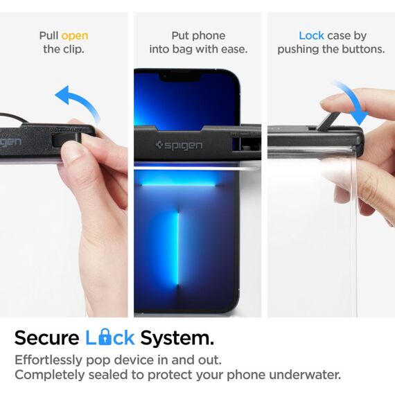 Spigen A601 UNIVERSAL WATERPROOF CASE CRYSTAL CLEAR - Universal Cases - Cases - Techbox