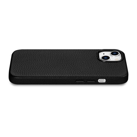 iCarer Litchi Premium Leather Case iPhone 14 Magnetic Leather Case with MagSafe Black (WMI14220709-BK) | Techbox