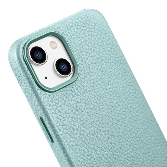 iCarer Litchi Premium Leather Case iPhone 14 Magnetic Leather Case with MagSafe Green (WMI14220709-GN) | Techbox