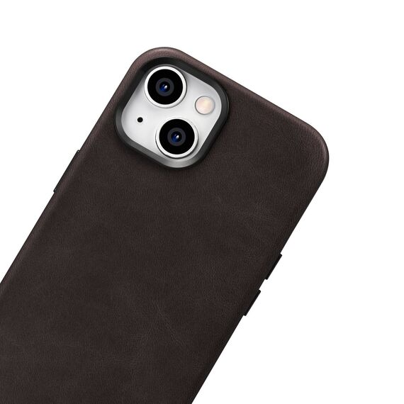 iCarer Oil Wax Premium Leather Case iPhone 14 Plus Magnetic Leather Case with MagSafe Brown (WMI14220703-BN) - Apple Cases - Cases - Techbox