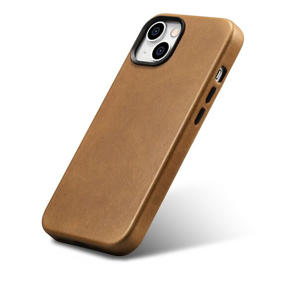 iCarer Oil Wax Premium Leather Case iPhone 14 Plus Magnetic Leather Case with MagSafe Brown (WMI14220703-TN) | Techbox