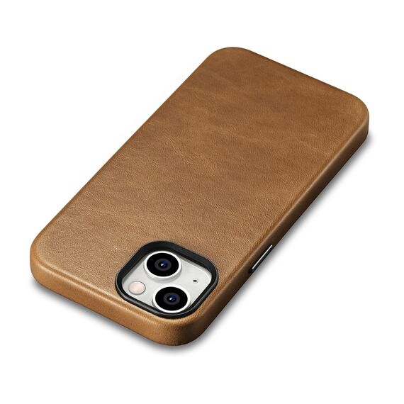 iCarer Oil Wax Premium Leather Case iPhone 14 Plus Magnetic Leather Case with MagSafe Brown (WMI14220703-TN) | Techbox