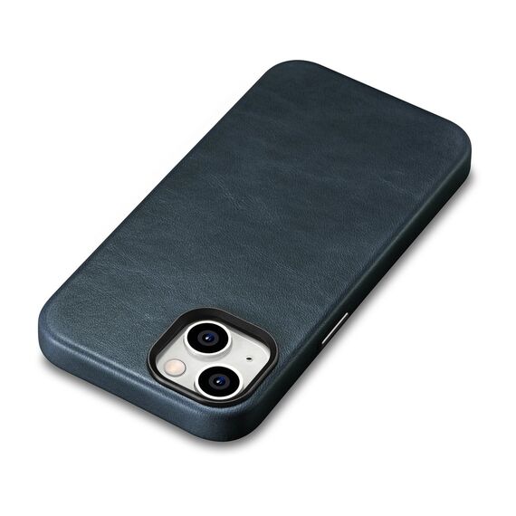 iCarer Oil Wax Premium Leather Case iPhone 14 Plus Magnetic Leather Case with MagSafe Dark Blue (WMI14220703-BU) - Apple Cases - Cases - Techbox