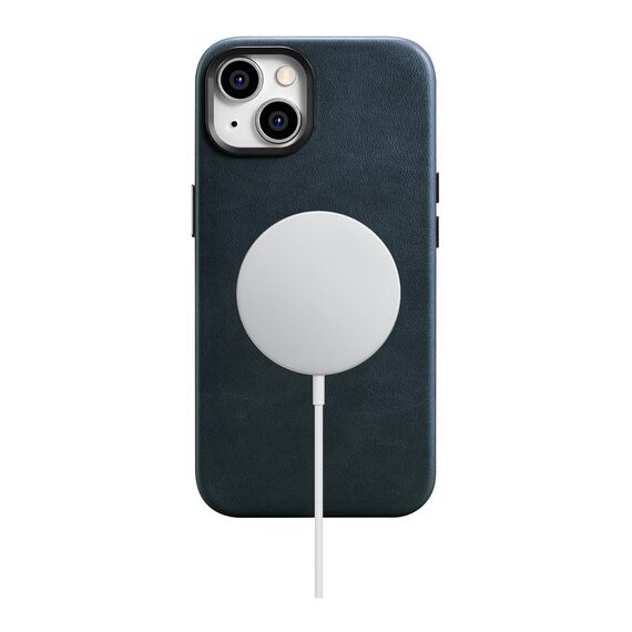 iCarer Oil Wax Premium Leather Case iPhone 14 Plus Magnetic Leather Case with MagSafe Dark Blue (WMI14220703-BU) - Apple Cases - Cases - Techbox