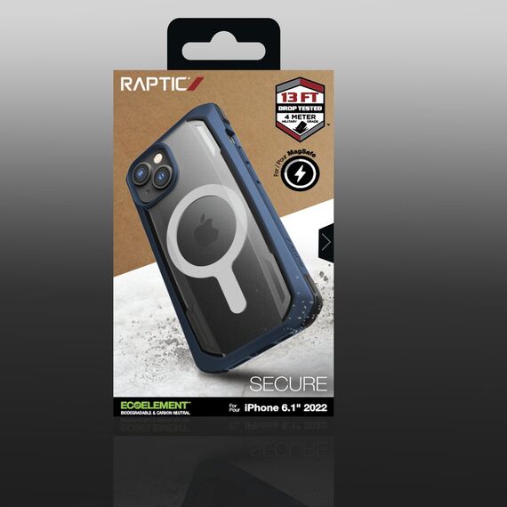 Raptic X-Doria Secure Case iPhone 14 with MagSafe armored blue cover | Techbox