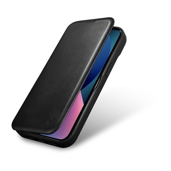 iCarer CE Oil Wax Premium Leather Folio Case Leather Case iPhone 14 Plus Magnetic Flip MagSafe Black (AKI14220707-BK) | Techbox
