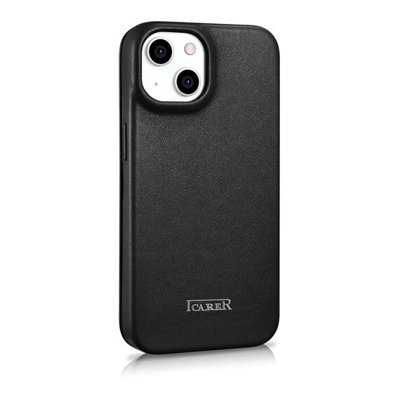 iCarer CE Premium Leather Folio Case iPhone 14 Plus Magnetic Flip Leather Folio Case MagSafe black (WMI14220715-BK) | Techbox