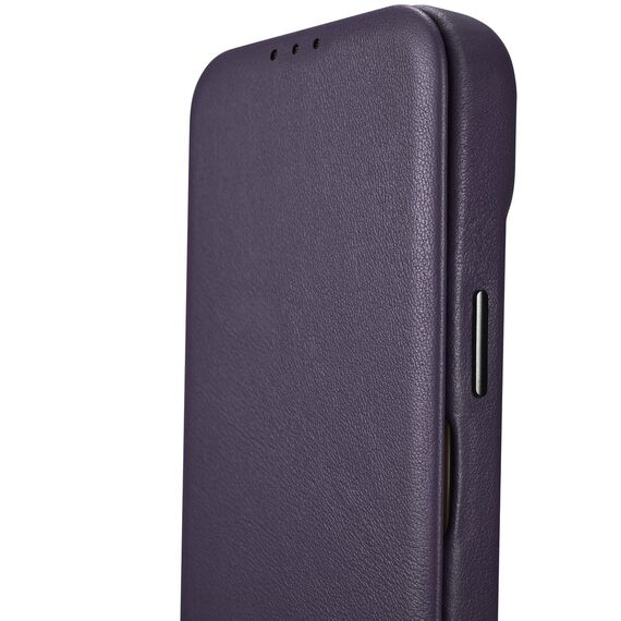 iCarer CE Premium Leather Folio Case iPhone 14 Plus Magnetic Flip Leather Folio Case MagSafe Dark Purple (WMI14220715-DP) - Apple Cases - Cases - Techbox
