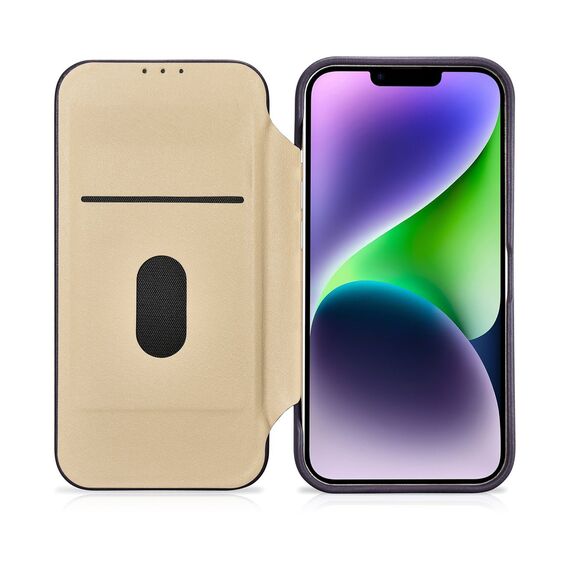 iCarer CE Premium Leather Folio Case iPhone 14 Plus Magnetic Flip Leather Folio Case MagSafe Dark Purple (WMI14220715-DP) - Apple Cases - Cases - Techbox