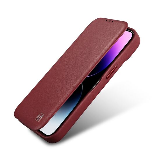 iCarer CE Premium Leather Folio Case iPhone 14 Plus Magnetic Flip Leather Folio Case MagSafe Red (WMI14220715-RD) | Techbox