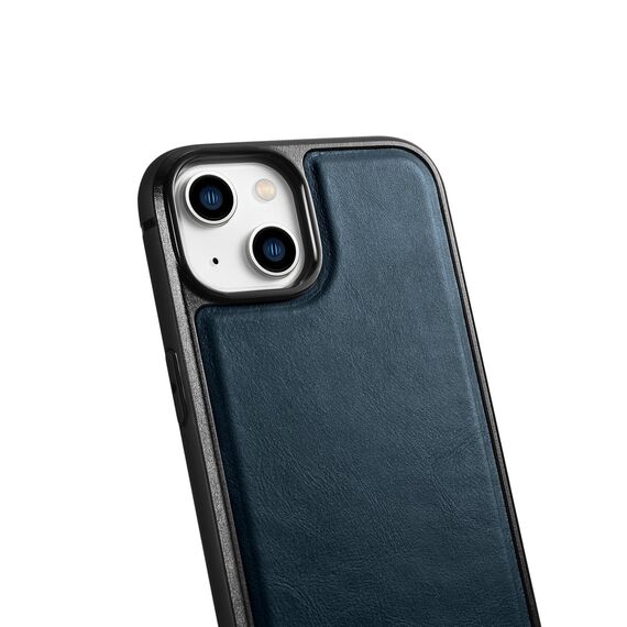 iCarer Leather Oil Wax Genuine Leather Case for iPhone 14 (MagSafe Compatible) blue (WMI14220717-BU) - Apple Cases - Cases - Techbox