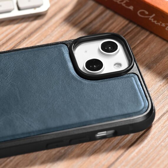iCarer Leather Oil Wax Genuine Leather Case for iPhone 14 Plus (MagSafe Compatible) blue (WMI14220719-BU) - Apple Cases - Cases - Techbox