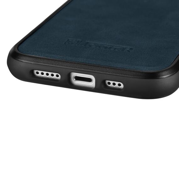 iCarer Leather Oil Wax case for iPhone 14 Pro Max leather case blue (WMI14220720-BU) | Techbox