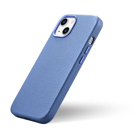 iCarer Litchi Premium Leather Case iPhone 14 Plus Magnetic Leather Case with MagSafe Light Blue (WMI14220711-LB) | Techbox