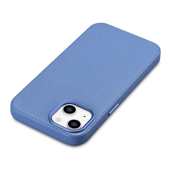 iCarer Litchi Premium Leather Case iPhone 14 Plus Magnetic Leather Case with MagSafe Light Blue (WMI14220711-LB) | Techbox