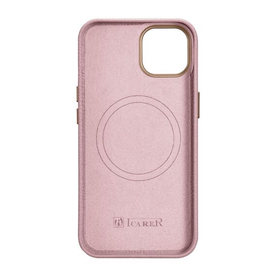 iCarer Litchi Premium Leather Case iPhone 14 Plus Magnetic Leather Case with MagSafe Pink (WMI14220711-PK) - Apple Cases - Cases - Techbox