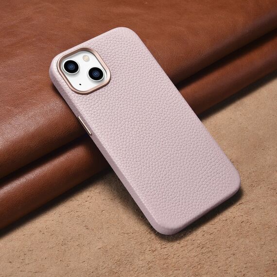 iCarer Litchi Premium Leather Case iPhone 14 Plus Magnetic Leather Case with MagSafe Pink (WMI14220711-PK) - Apple Cases - Cases - Techbox