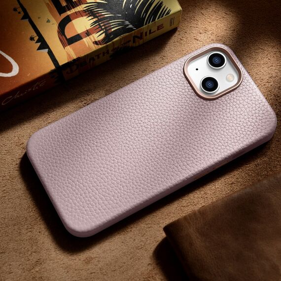 iCarer Litchi Premium Leather Case iPhone 14 Plus Magnetic Leather Case with MagSafe Pink (WMI14220711-PK) - Apple Cases - Cases - Techbox