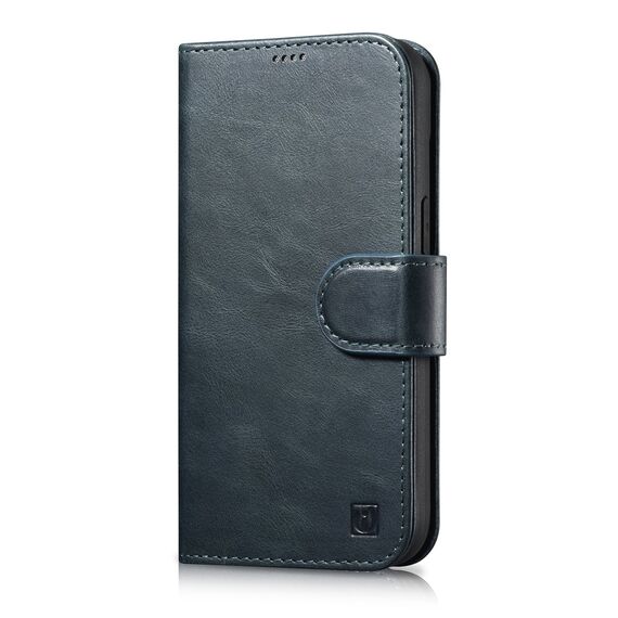 iCarer Oil Wax Wallet Case 2in1 Cover iPhone 14 Plus Anti-RFID Leather Flip Case Blue (WMI14220723-BU) | Techbox