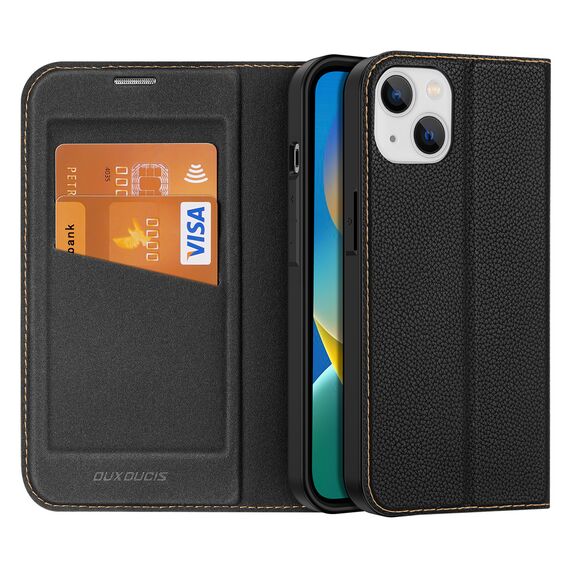 Dux Ducis Skin X2 case for iPhone 14 Plus case with magnetic flap black | Techbox