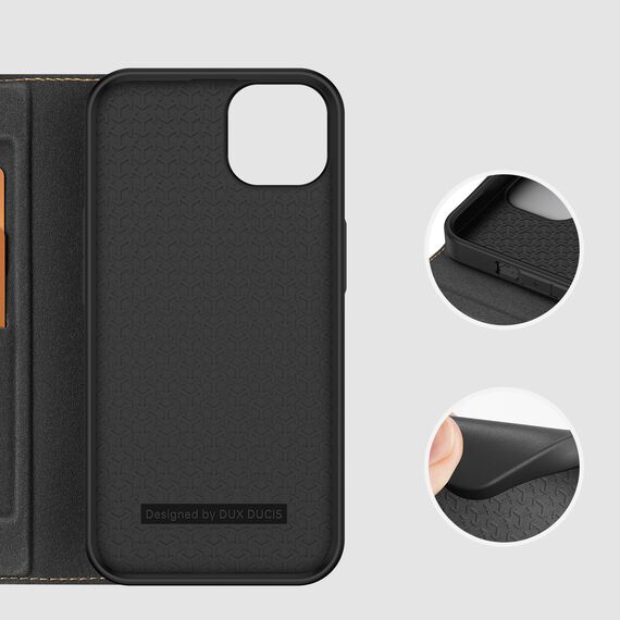 Dux Ducis Skin X2 case for iPhone 14 Plus case with magnetic flap black | Techbox