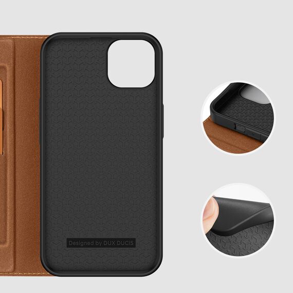 Dux Ducis Skin X2 case for iPhone 14 Plus case with magnetic flap brown - Apple Cases - Cases - Techbox