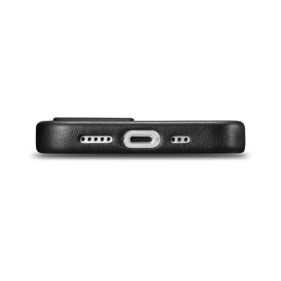 iCarer Case Leather cover for iPhone 14 Plus genuine leather case black (compatible with MagSafe) | Techbox
