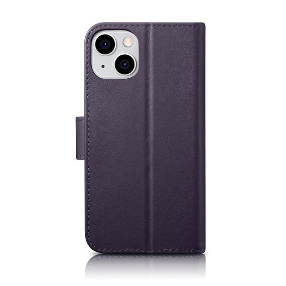 iCarer Wallet Case 2in1 Case iPhone 14 Leather Flip Cover Anti-RFID Dark Purple (WMI14220725-DP) | Techbox
