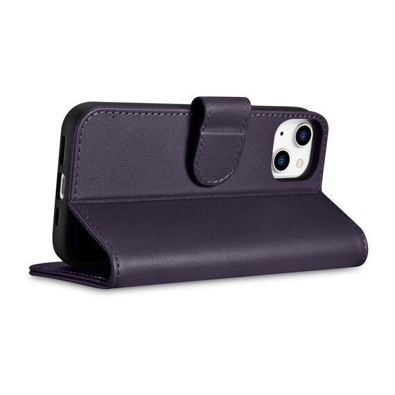 iCarer Wallet Case 2in1 Cover iPhone 14 Plus Anti-RFID Leather Flip Case Dark Purple (WMI14220727-DP) | Techbox