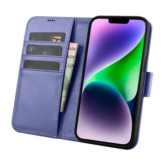 iCarer Wallet Case 2in1 Cover iPhone 14 Plus Anti-RFID Leather Flip Case Light Purple (WMI14220727-LP) - Apple Cases - Cases - Techbox
