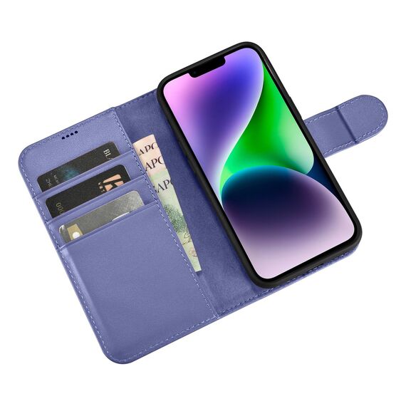 iCarer Wallet Case 2in1 Cover iPhone 14 Plus Anti-RFID Leather Flip Case Light Purple (WMI14220727-LP) - Apple Cases - Cases - Techbox
