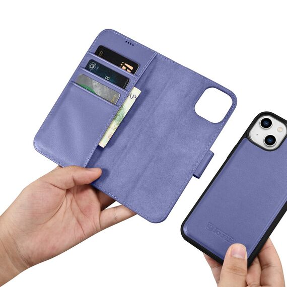 iCarer Wallet Case 2in1 Cover iPhone 14 Plus Anti-RFID Leather Flip Case Light Purple (WMI14220727-LP) - Apple Cases - Cases - Techbox