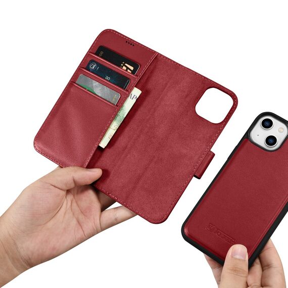 iCarer Wallet Case 2in1 Cover iPhone 14 Plus Anti-RFID Leather Flip Cover Red (WMI14220727-RD) - Apple Cases - Cases - Techbox